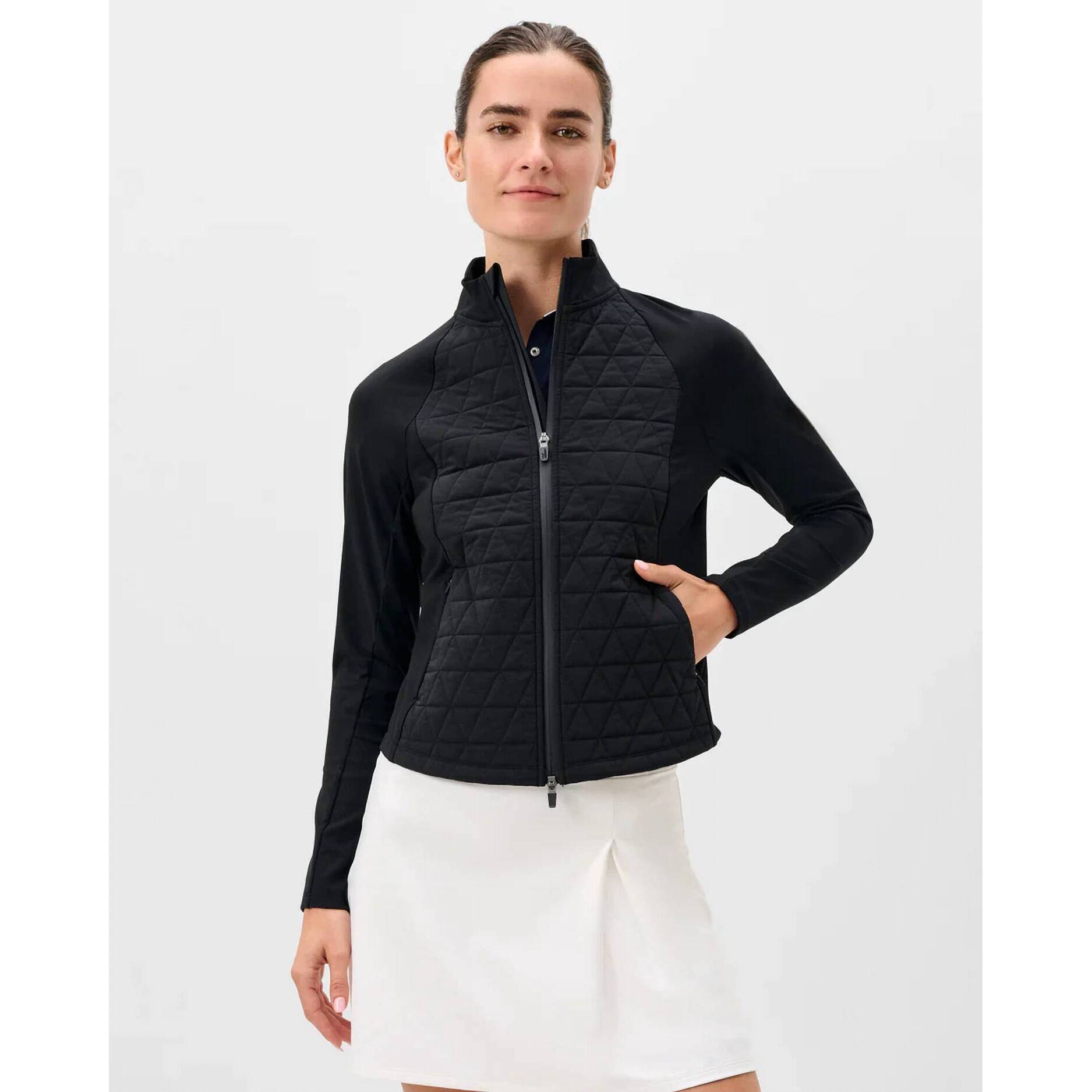 New Johnnie-O Hannah Mixed Media Jacket In Black